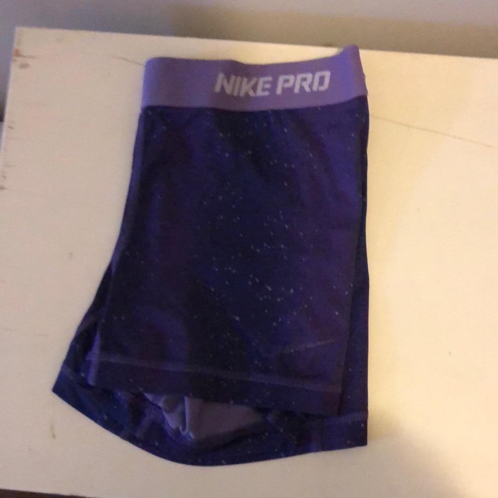 purple nike compression shorts
